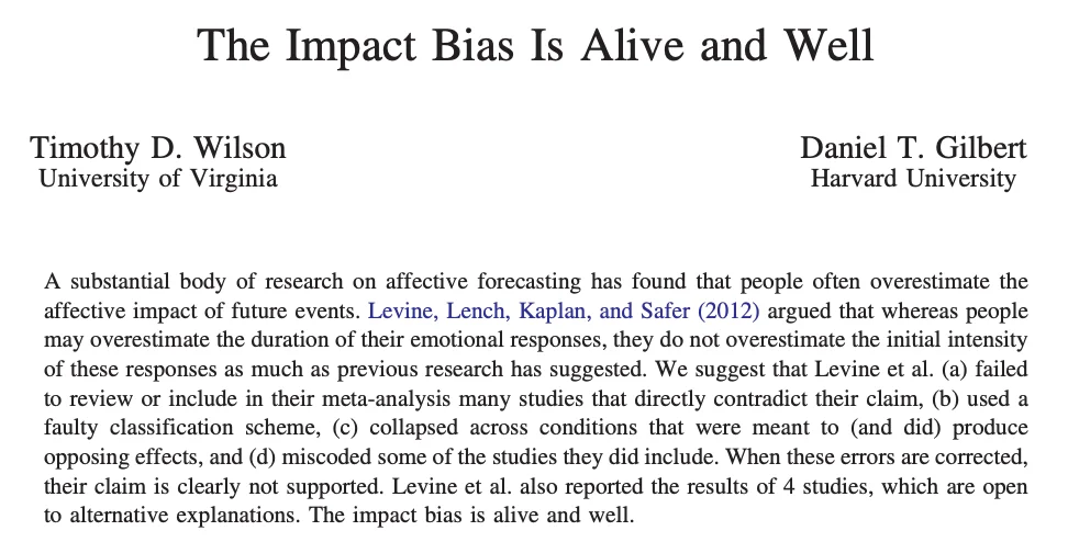 Planning Anxiety Research